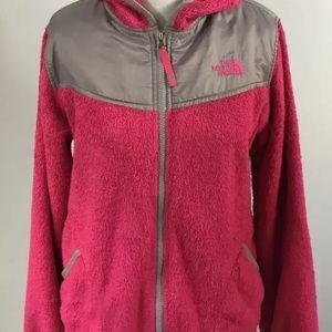 The North Face Girls Oso Jacket SZ XL Fuchsia Gray